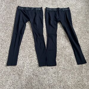 Gymshark Black Leggings Bundle (2 Pairs) | Athletic Workout Leggings